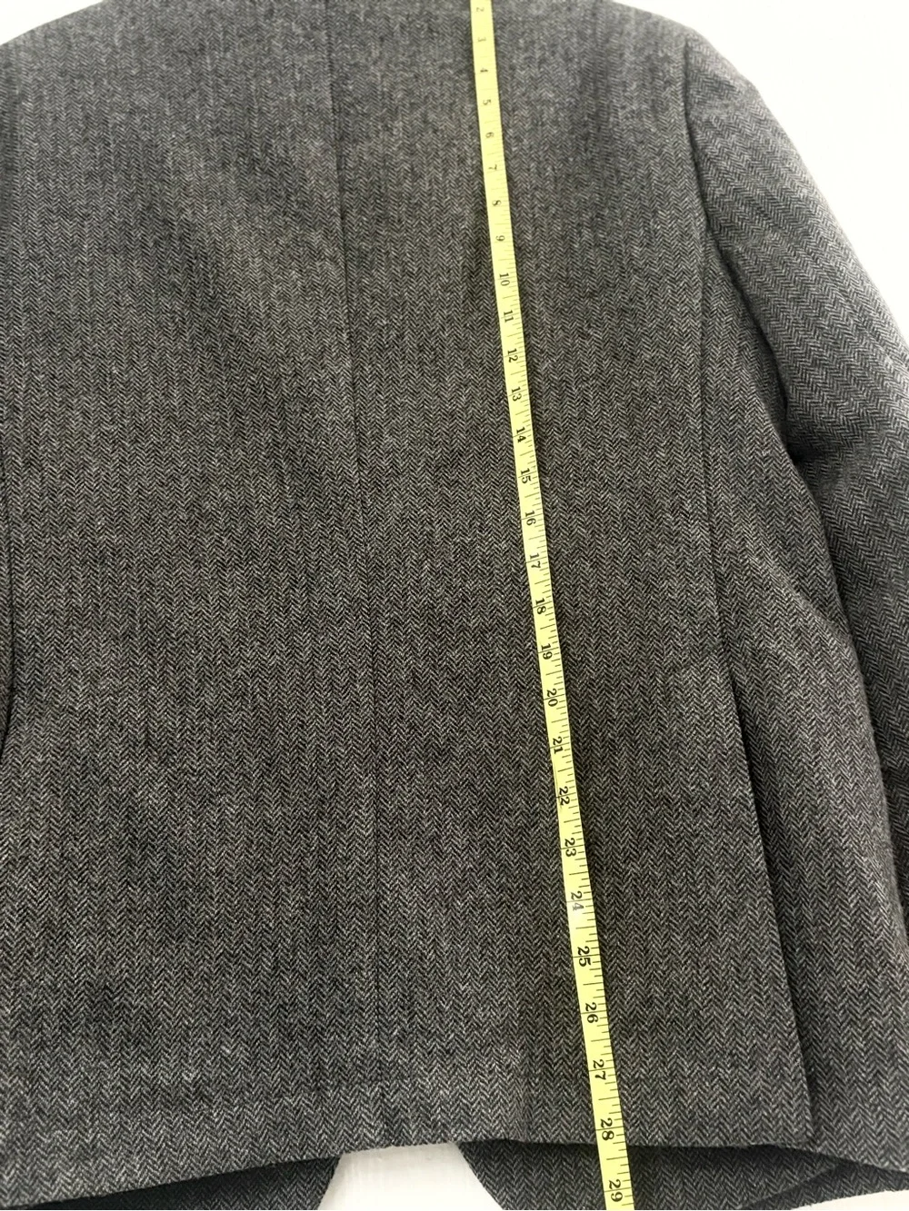 Arturo Calle Wool Gray Herringbone Blazer - Classic Two-Button Sport Coat Sz 40R